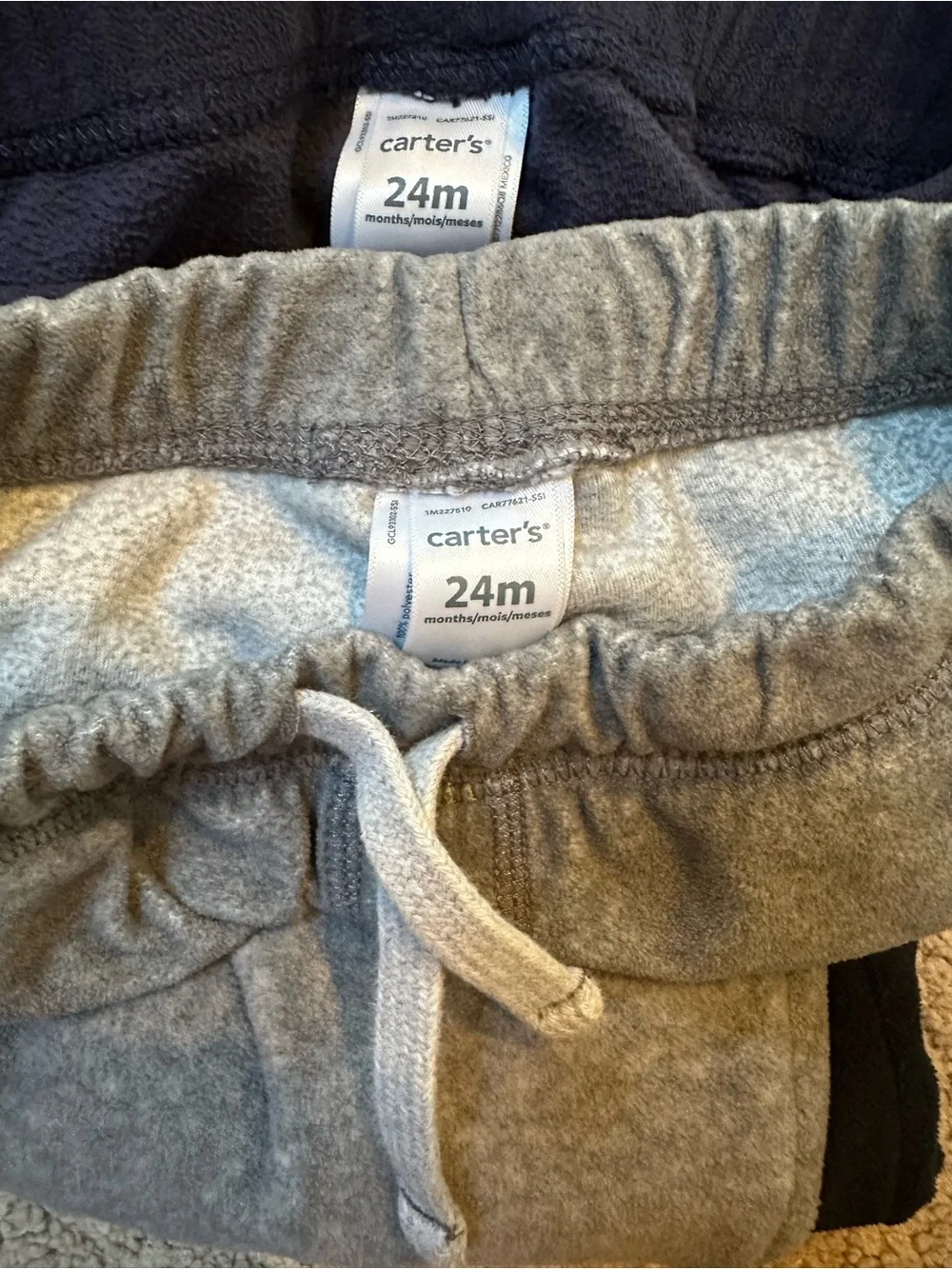 Carters toddler boy fleece pants. Size 24m/2t